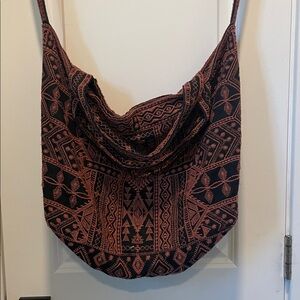 Johnny Was Black and Brown Tote Bag